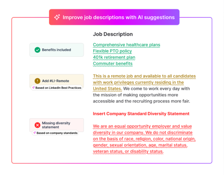 This image showcases the AI-powered creation and editing experience in Datapeople's Smart Editor