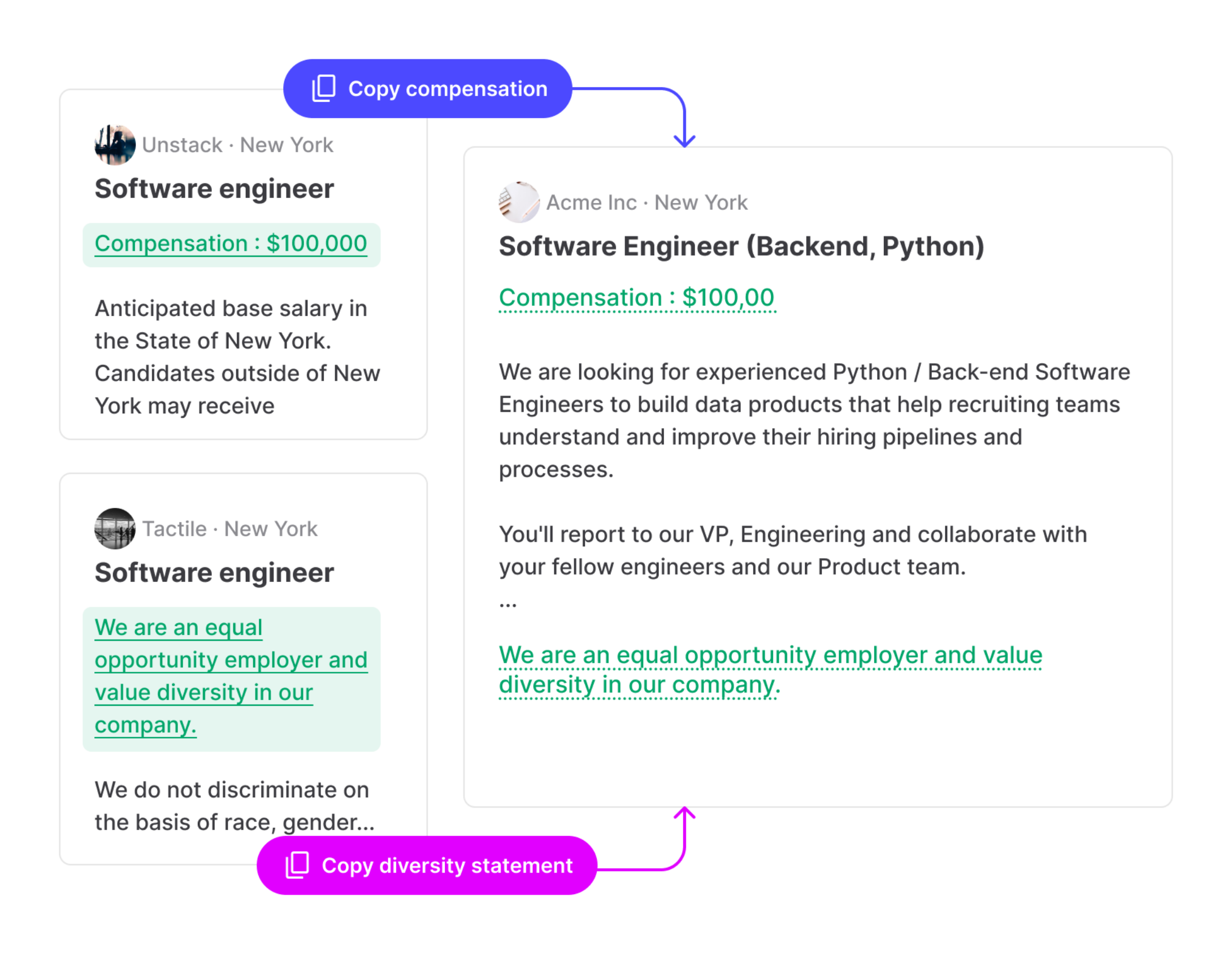 This image showcases the ability to view jobs that compete with yours for talent, allowing your teams to increase the competitiveness of their jobs to better secure talent